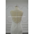 Expensive Beautiful Lace Open Back Ladies bride dresses white wedding